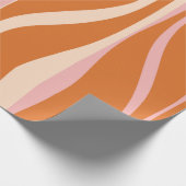 Mid Century Moderne Lounge Ogee Retro Patroon Cadeaupapier (Hoek)