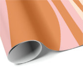 Mid Century Moderne Lounge Ogee Retro Patroon Cadeaupapier (Rol Hoek)