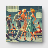 Mid Century Moderne Martini Dans Cocktail Party Fotoplaat (Voorkant)