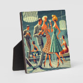 Mid Century Moderne Martini Dans Cocktail Party Fotoplaat (Voorkant)