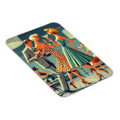 Mid Century Moderne Martini Dans Cocktail Party Magneet (Rechterzijde)