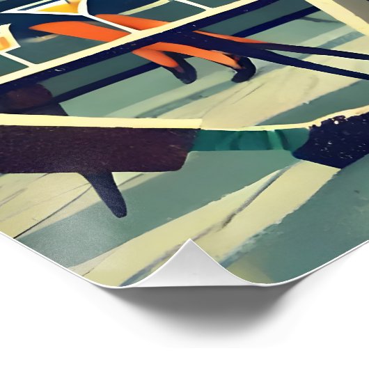 Mid Century Moderne Martini Dans Cocktail Party Perfect Poster (Hoek)