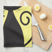 Mid Century Moderne MCM Cool Black Cat Theedoek (Quarter Fold)