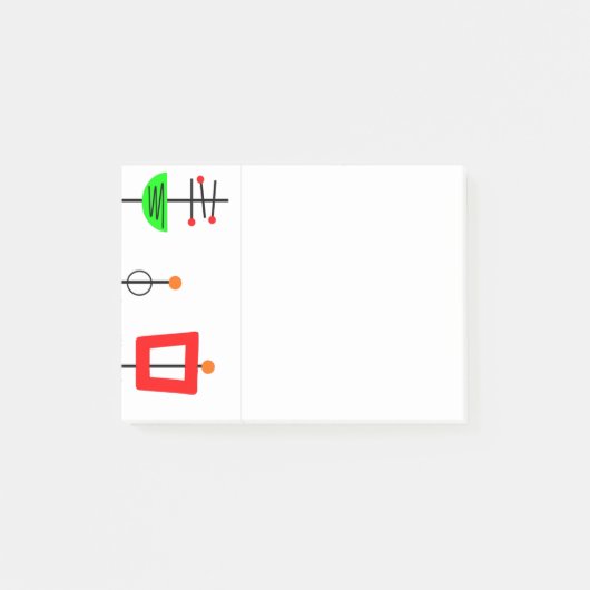 Mid Century Moderne Mobiele Post-it Nota's Post-it® Notes (Voorkant)