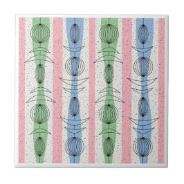 Mid Century Moderne Mobiele Telefoons 4 Tegeltje