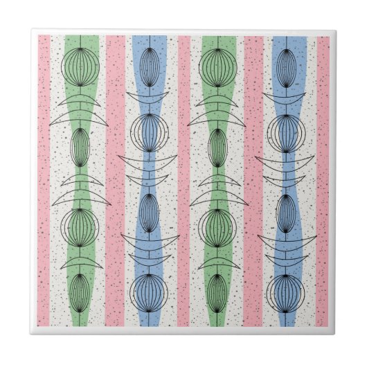 Mid Century Moderne Mobiele Telefoons 4 Tegeltje (Voorkant)