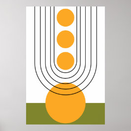 Mid Century Moderne Muur Minimalistische Kunst, Aa Poster