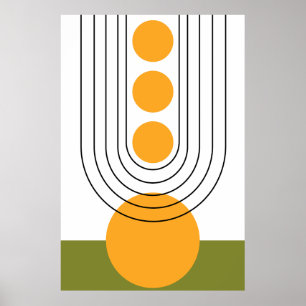 Mid Century Moderne Muur Minimalistische Kunst, Aa Poster