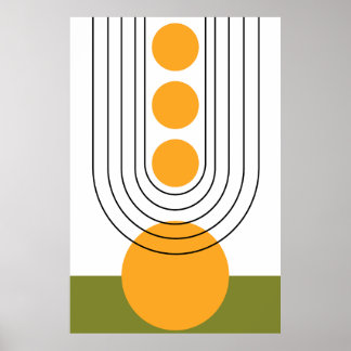 Mid Century Moderne Muur Minimalistische Kunst, Aa Poster