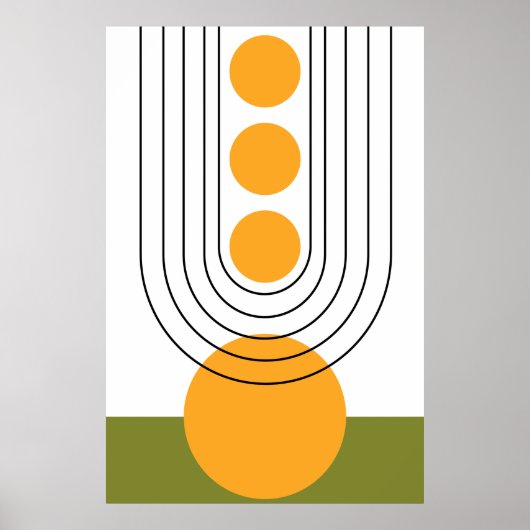 Mid Century Moderne Muur Minimalistische Kunst, Aa Poster (Voorkant)