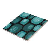 Mid Century Moderne Oblaanproducten Blauwgroen Tegeltje (Zijkant)