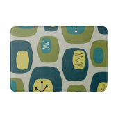 Mid Century Moderne Oblangen Olive Green Badmat (Voorkant)