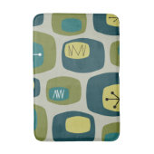 Mid Century Moderne Oblangen Olive Green Badmat (Voorkant Verticaal)