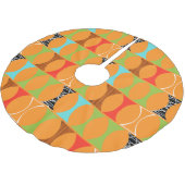 Mid Century Moderne Oranje kerstboomrok Kerstboom Rok (Gekanteld)