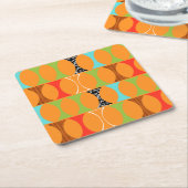 Mid Century Moderne Oranje Onderzetters voor harde (Schuin)