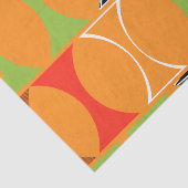 Mid Century Moderne Oranje-patroonpapier Tissuepapier (Detail)