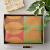 Mid Century Moderne Oranje-patroonpapier Tissuepapier (Geschenk)