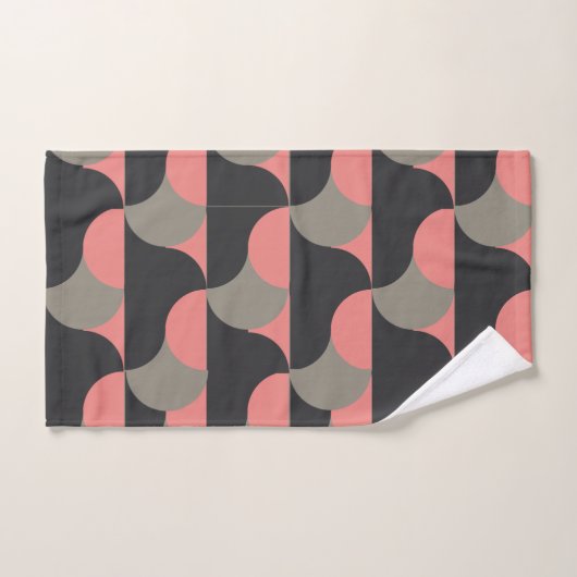 Mid-Century Moderne perziken en grijs Bad Handdoek (Handdoek)