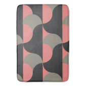 Mid-Century Moderne perziken en grijs Badmat (Voorkant Verticaal)