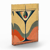 Mid Century Moderne "pimento olijf martini golf" Fotoblokken (Links)