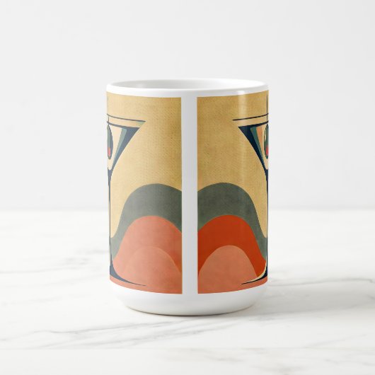 Mid Century Moderne "pimento olijf martini golf" Koffiemok (Center)