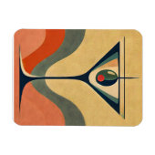 Mid Century Moderne "pimento olijf martini golf" Magneet (Horizontaal)