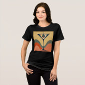 Mid Century Moderne "pimento olijf martini golf" Tri-Blend Shirt (Voorkant volledig)