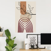 Mid Century Moderne Poster, Wall Art Poster (Thuiskantoor)