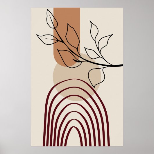 Mid Century Moderne Poster, Wall Art Poster (Voorkant)