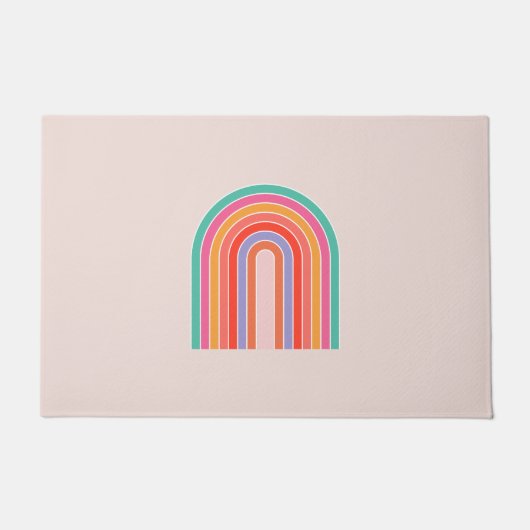 Mid Century Moderne Regenboog Deurmat (Voorkant)