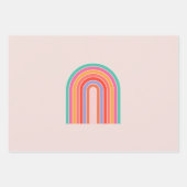 Mid Century Moderne Regenboog Inpakpapier Vel (Voorkant)