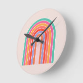 Mid Century Moderne Regenboog Ronde Klok (Hoek)