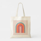 Mid Century Moderne Regenboog Tote Bag (Achterkant)