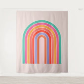 Mid Century Moderne Regenboog Wandkleed (Voorkant)