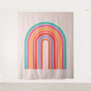 Mid Century Moderne Regenboog Wandkleed