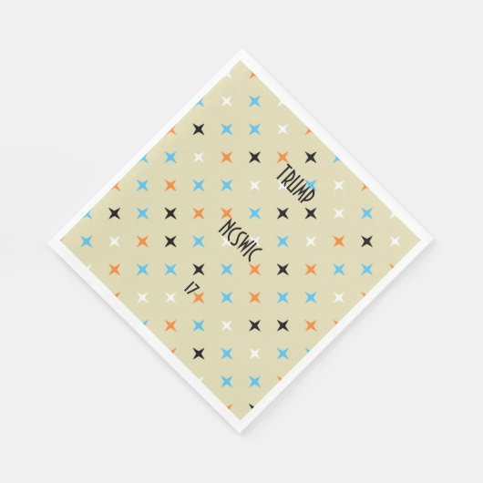 Mid Century Moderne Retro Aangepaste tekst Servet (Hoek)