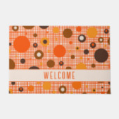 Mid Century Moderne Retro Atomic Stippen Welkom Deurmat (Voorkant)