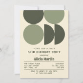 Mid Century Moderne Retro Geometrische Cream Verja Kaart (Voorkant)