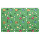Mid Century Moderne Retro Kerstkunst Groen Stof (Fat Quarter)