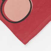 Mid Century Moderne Retro Kerstkunst Rood Fleece Deken (Hoek)