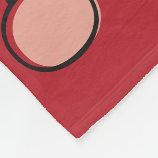 Mid Century Moderne Retro Kerstkunst Rood Fleece Deken (Hoek)