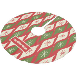 Mid Century Moderne Retro Kerstmis gepersonaliseer Kerstboom Rok