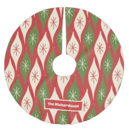 Mid Century Moderne Retro Kerstmis gepersonaliseer Kerstboom Rok