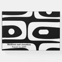 Mid Century Moderne Retro Piquet gepersonaliseerd Gastenboek