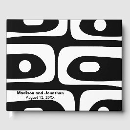 Mid Century Moderne Retro Piquet gepersonaliseerd Gastenboek