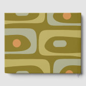 Mid Century Moderne Retro Piquet gepersonaliseerd Gastenboek (Achterkant)