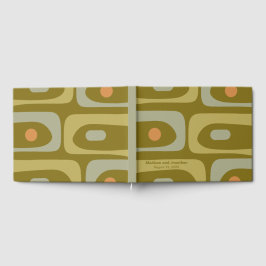 Mid Century Moderne Retro Piquet gepersonaliseerd Gastenboek
