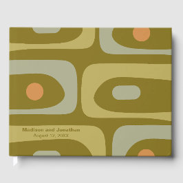 Mid Century Moderne Retro Piquet gepersonaliseerd Gastenboek