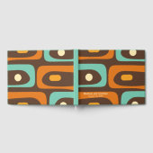 Mid Century Moderne Retro Piquet gepersonaliseerd Gastenboek (Volledig)