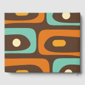 Mid Century Moderne Retro Piquet gepersonaliseerd Gastenboek (Achterkant)